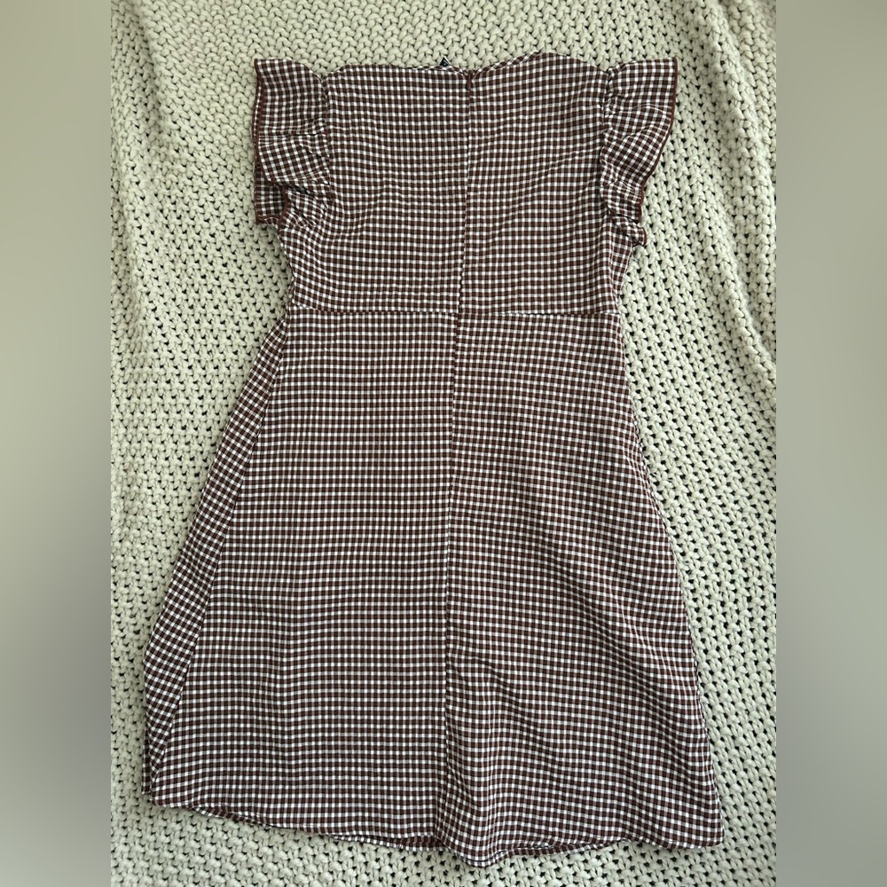 Brown Checkered Dress - Picture 5 of 6